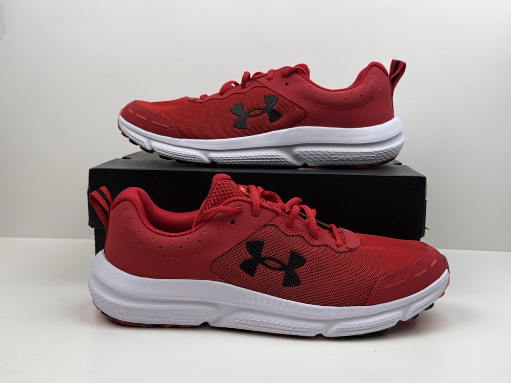 Under Armour Charged Assert 10 Running Shoes in Red Black - Size 13
