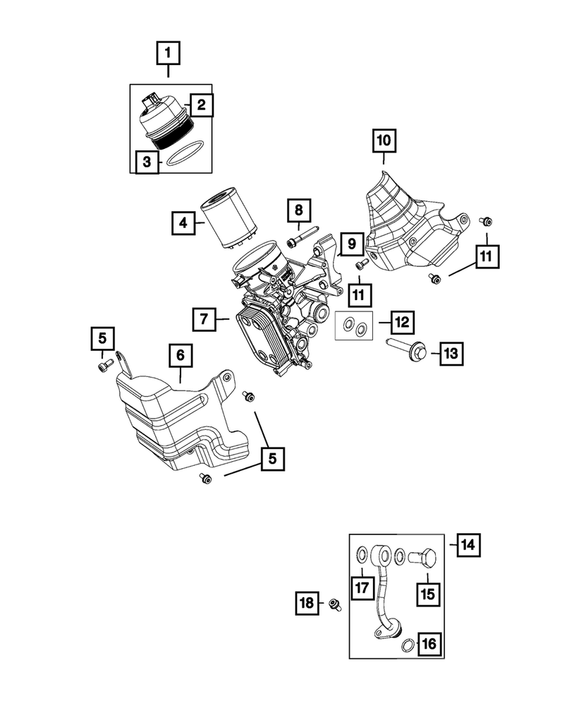 Genuine Mopar Engine Oil Filter Heat Shield 4892709AB