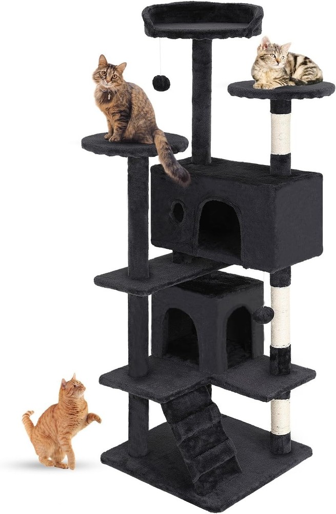 FDW Cat Tree 54in Cat Tower Multi-Level Durable Cat Scratching Post & Cozy Fu...