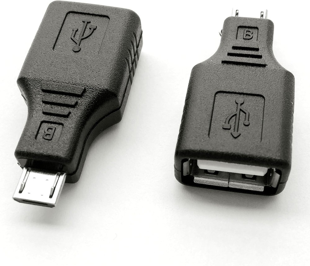 USB 2.0 Micro Male to Female OTG Adapter (2 2 Pack Adapters