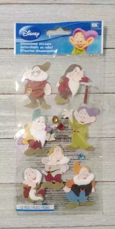 Disney dwarfs dopey fun stickers EK success dimensional puffy 12pc set
