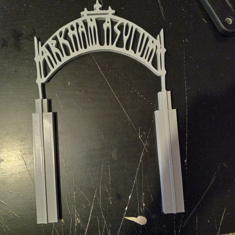 Custom Action Figure Diorama Accessory Batman Arkham Asylum Entrance