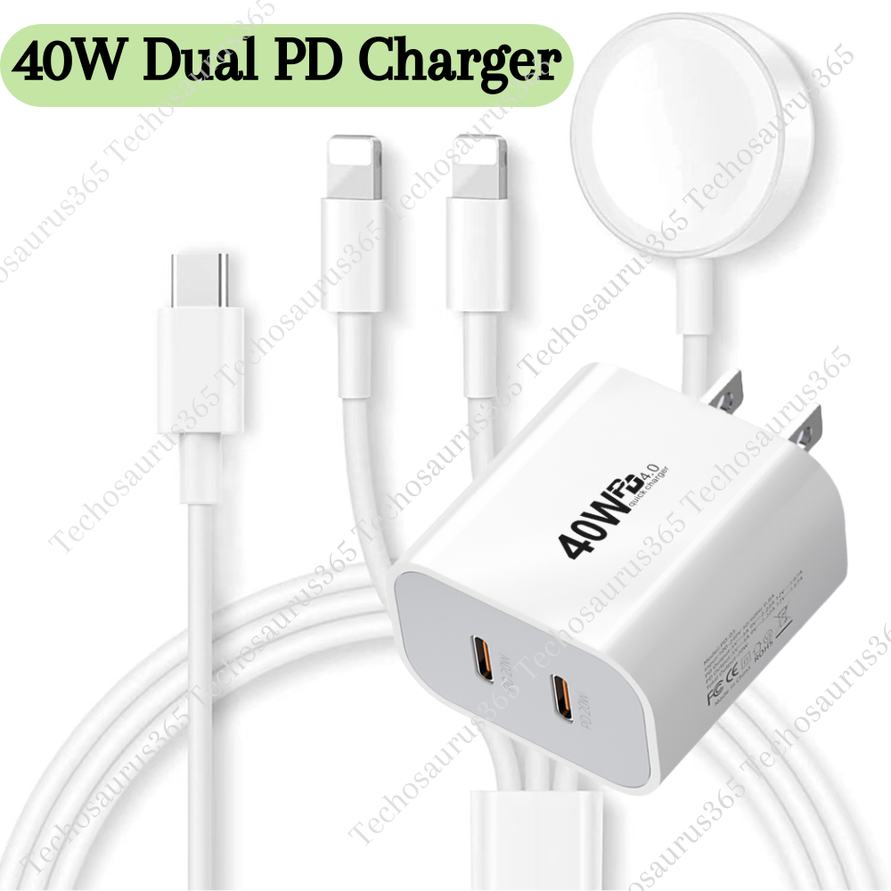 Magnetic USB-C Fast Charger for Apple Watch iPhone 14 15 16 iPad