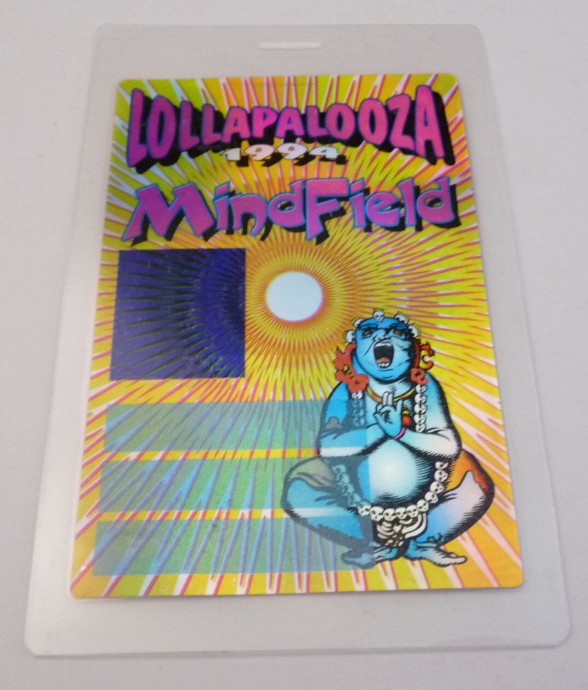 Lollapalooza 1994 Mind Field Concert Tour VIP Backstage Pass Laminate D17