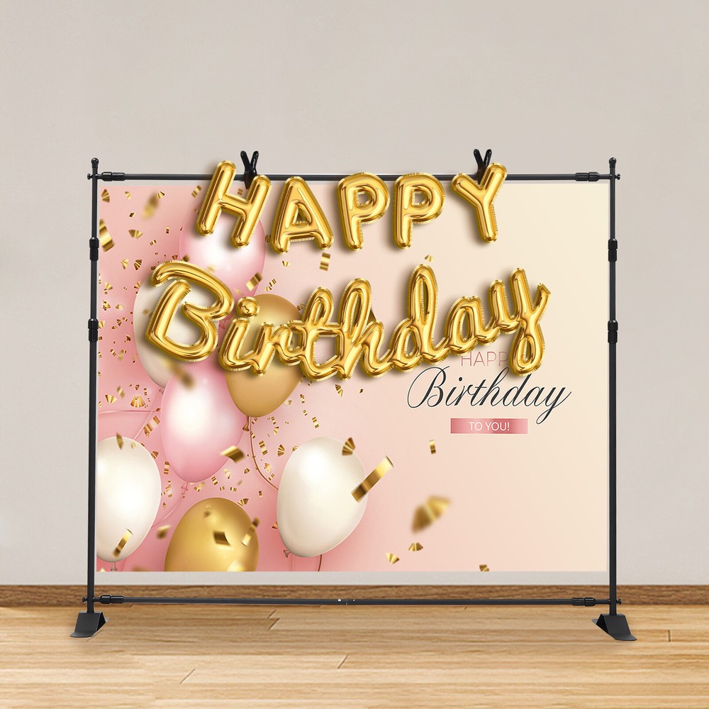 Adjustable Banner Stand Heavy-duty Backdrop Stand Telescopic Floor Mount