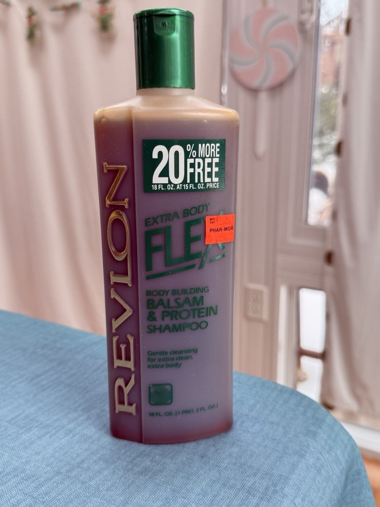 Vintage Revlon Hair Flex Balsam & Protein Body building Shampoo 18oz HTF prop