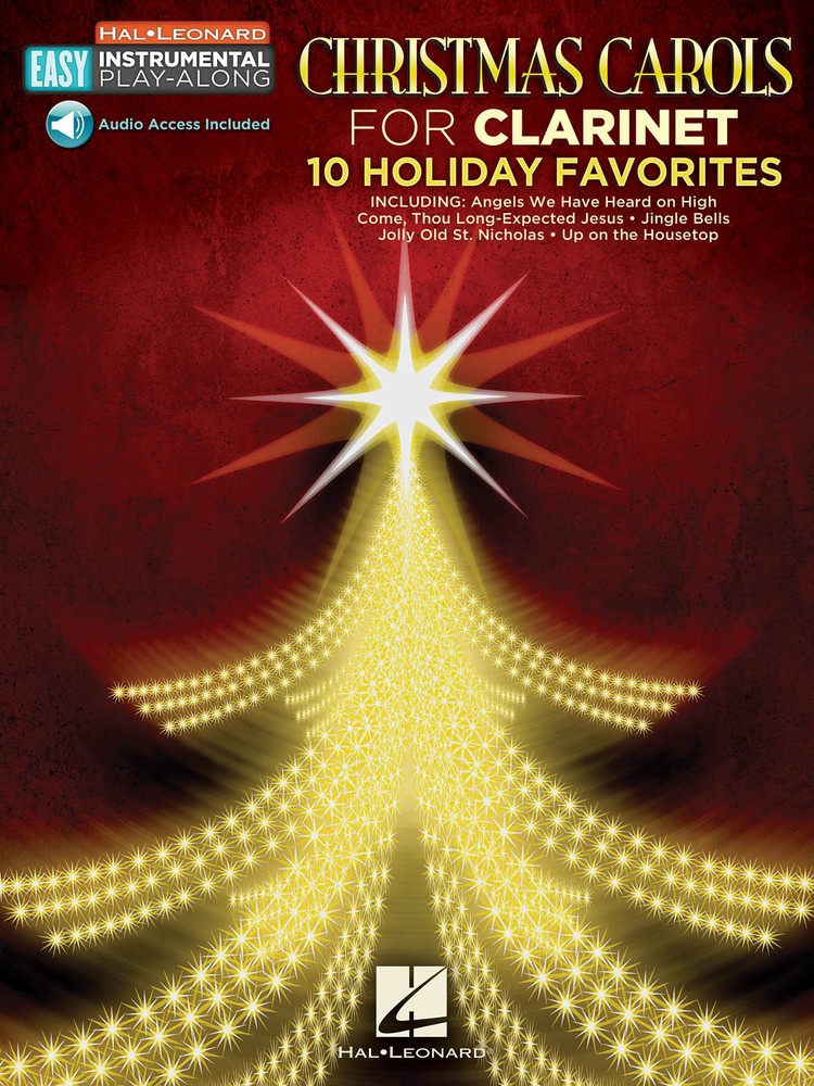Christmas Carols 10 Holiday Favorites Clarinet Easy Sheet Music Song Book Audio