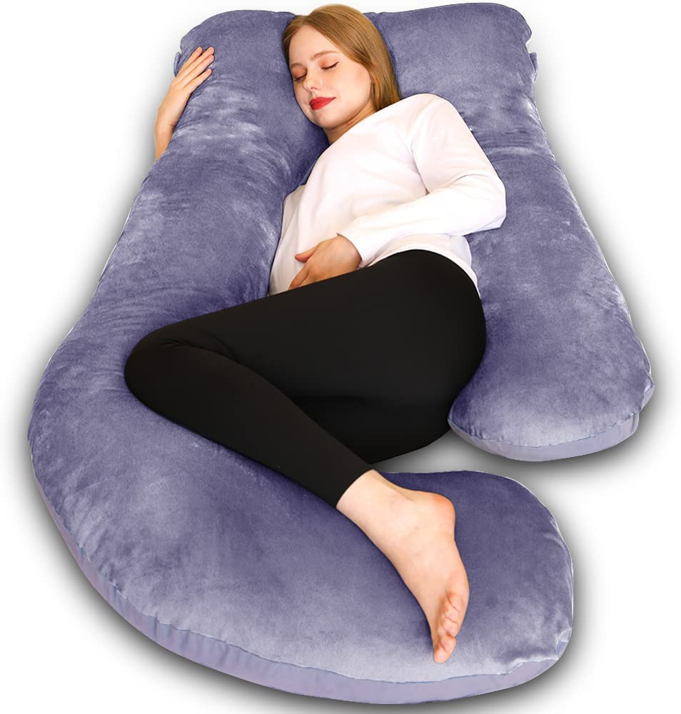 U Shaped 58 Inch Full Body Pregnancy Pillow for Maternity Comfort