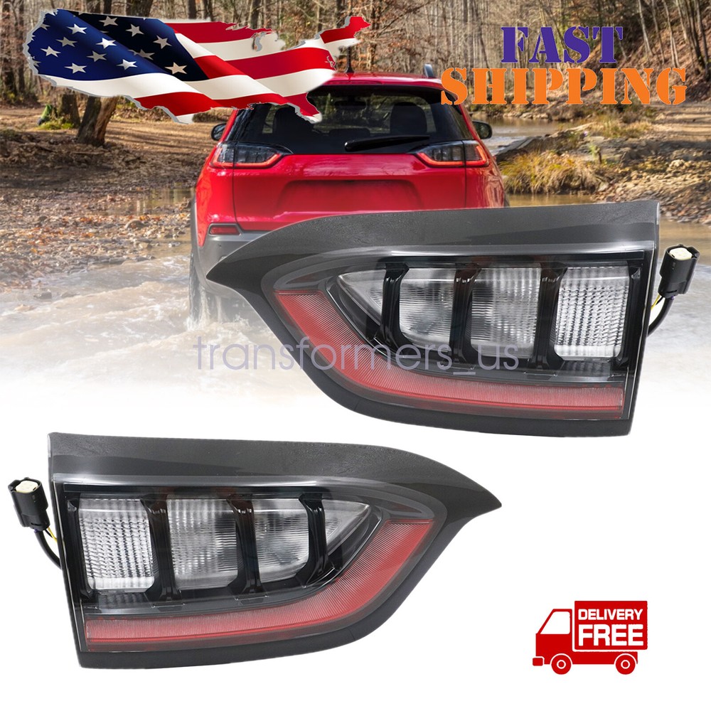 USA L + R Rear LED Tail Light Brake Stop Lamp For Jeep Cherokee 2019 2020-2023