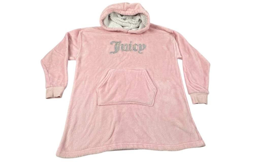 Juicy Couture Pink Y2K Lounger Sherpa Cozy Plush Hoodie. Women's - Size S
