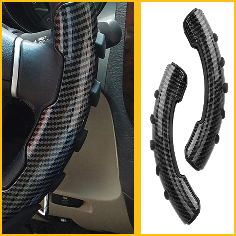 Non-Slip Carbon Fiber Steering Wheel Cover Universal Car Booster Accessory  