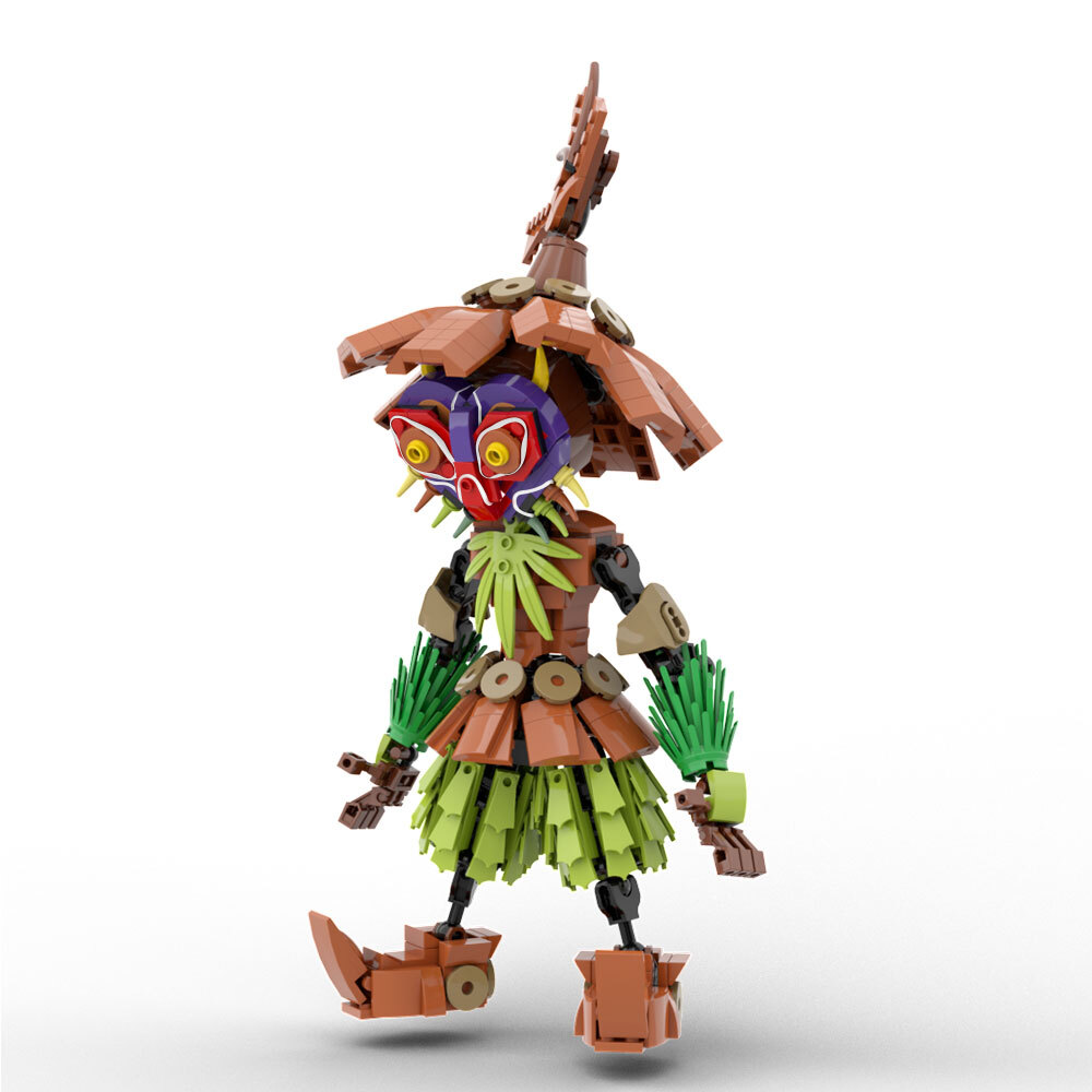 Skull Kid with Birdlike Face and Straw Clothes 638 Pieces MOC Build Gift