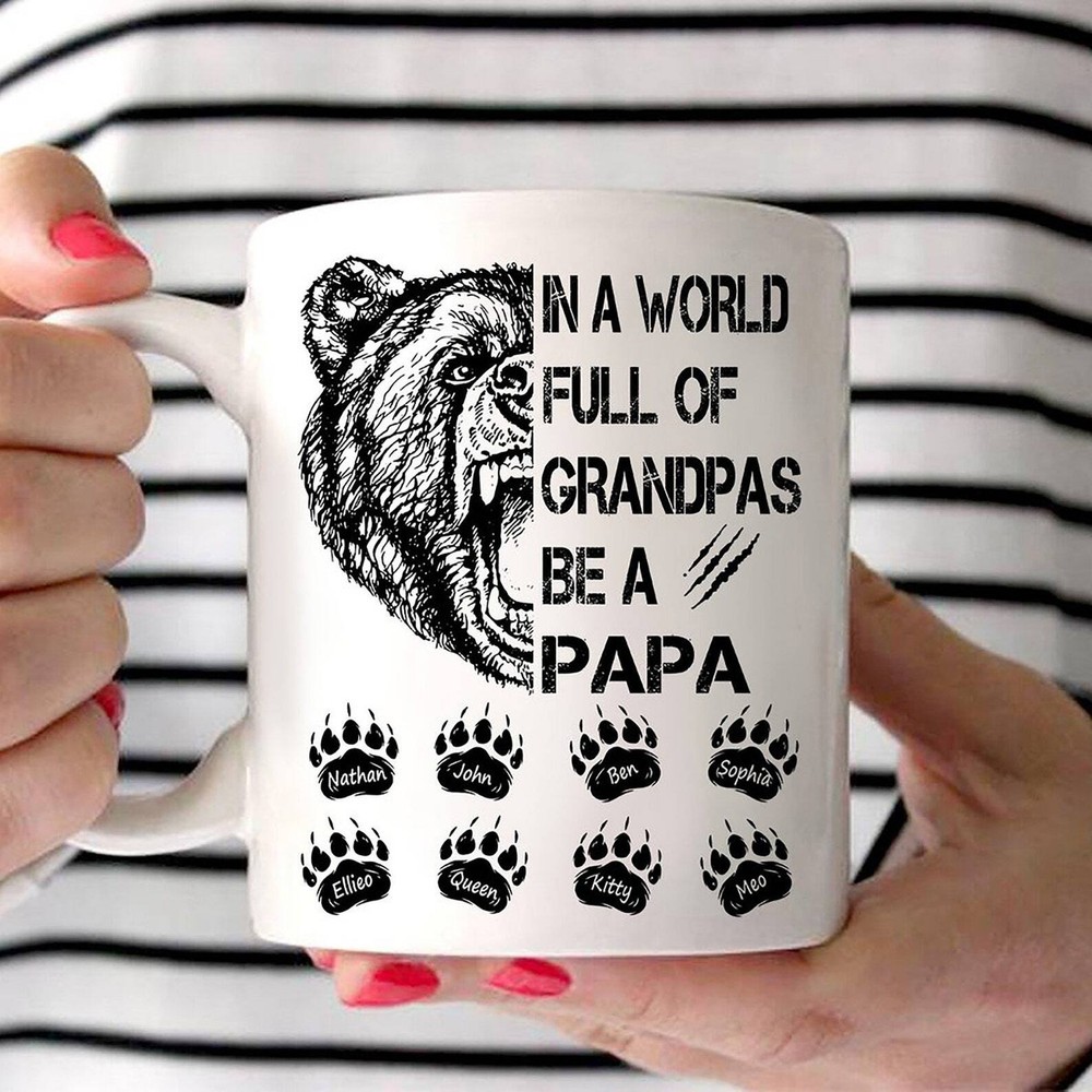 Father S Day Mug Custom Names In A World Full Of