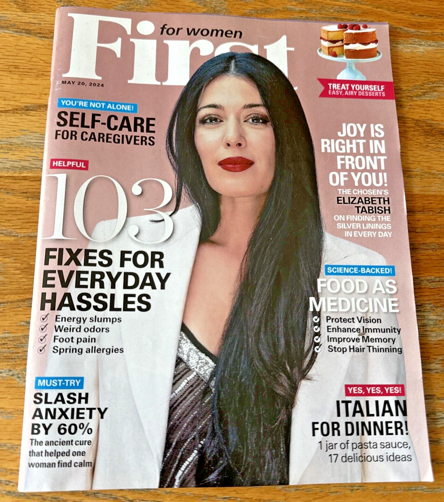 FIRST for Women Magazine May 20 2024 Elizabeth Tabish Anxiety Medicine Self Care
