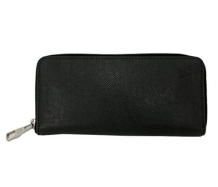 LOUIS VUITTON Zippy Wallet Taiga Noir M30503 Long Wallet, Zipper, Used