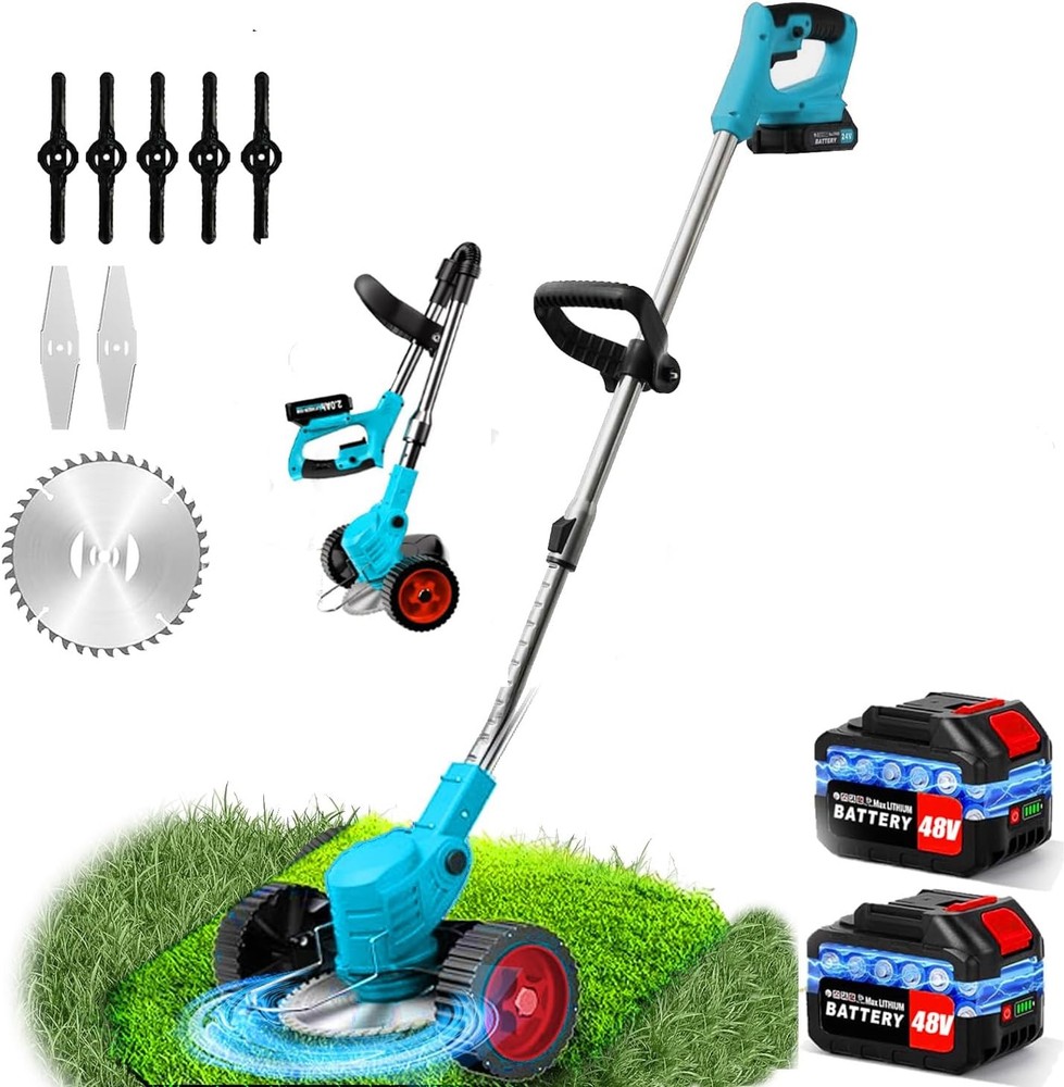36V Cordless Battery-Powered Weed Wacker with 2X 6.0Ah Batteries  