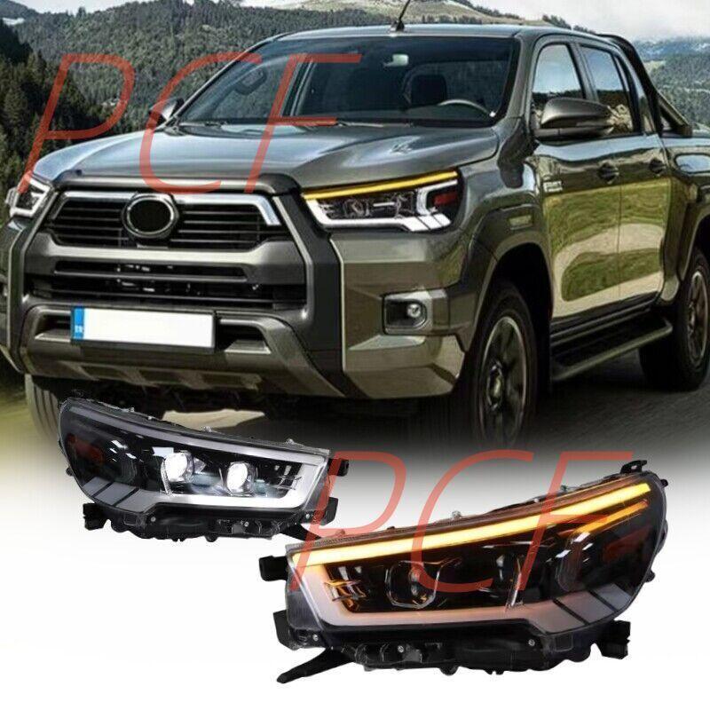 For Toyota Hilux 2020-2023 Vigo Revo DRL Projector Pair LED Headlight Upgrade