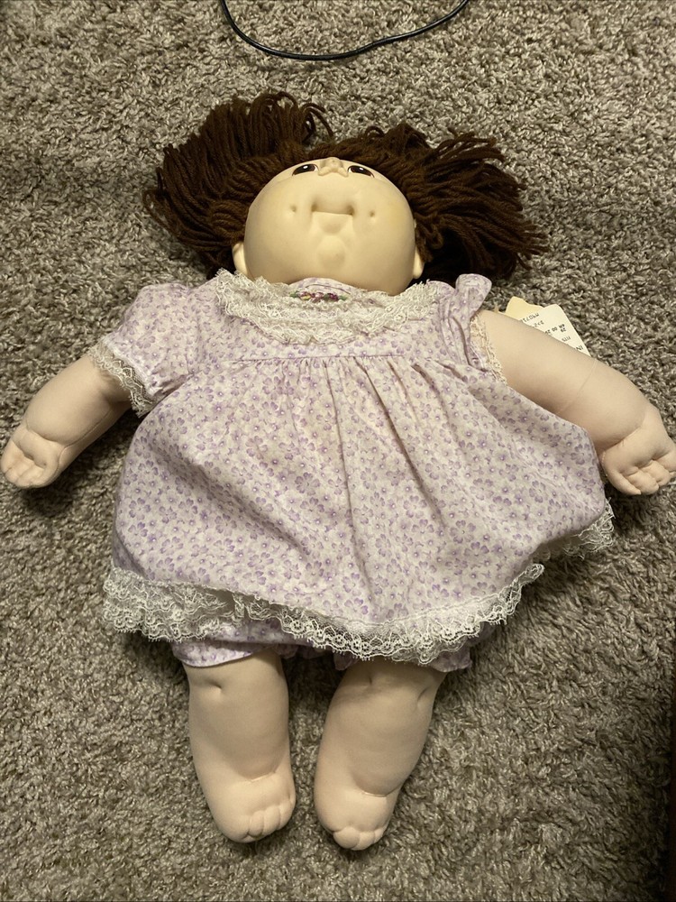 Vintage 1984 Cabbage Patch Doll with Brown Hair and Brown Eyes