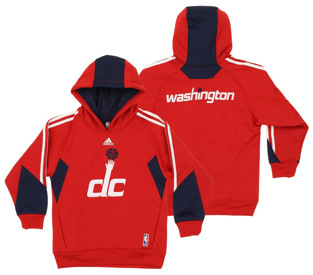 Adidas Washington Wizards NBA Boys Youth Practice Hoodie, Red