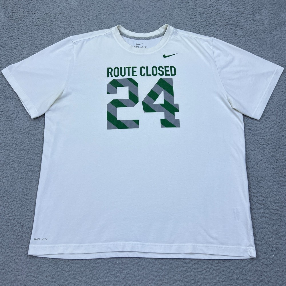 Nike Dri-Fit Kobe Bryant Mamba 24 Shirt Mens XXL Route Closed White Shirt Swoosh