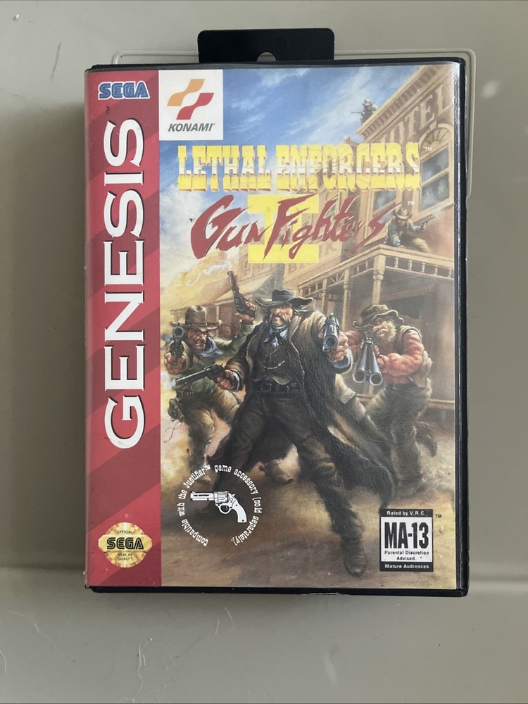 Lethal Enforcers II: Gun Fighters Sega Genesis 1994, No Manual