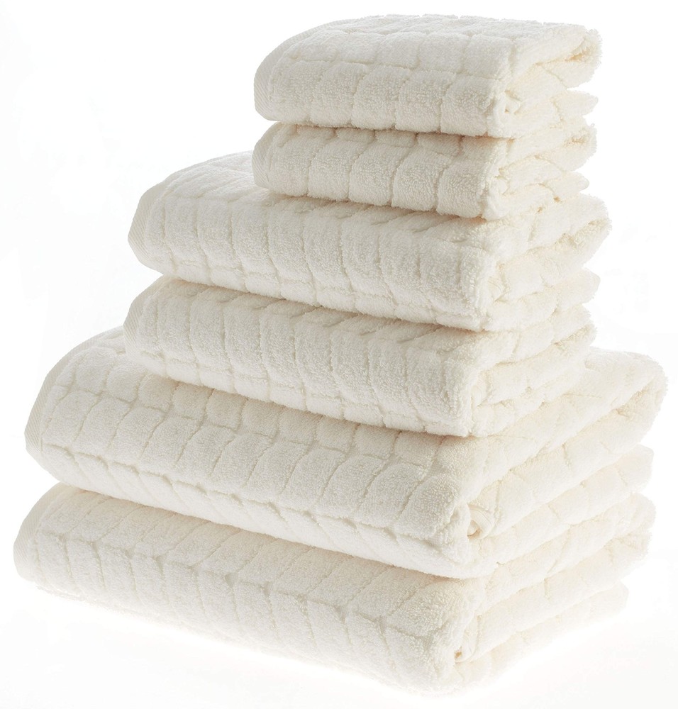 BAGNO MILANO 6-Piece Luxury Turkish Bath Towel Set Soft Quick Dry Cream