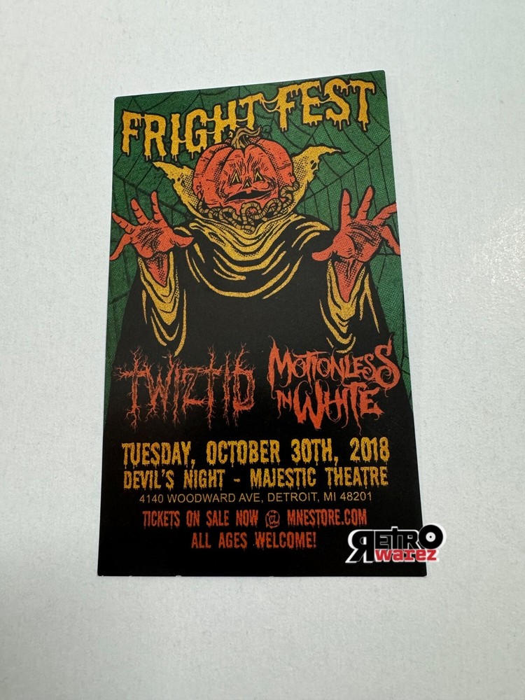 Twiztid - 2018 Fright Fest Small DS Flyer 3x5” Astronomicon 2 Scott Hall Juggalo