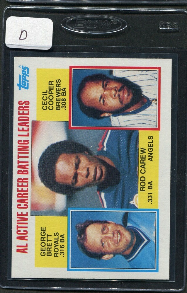 1984 Topps AL Batting Leaders Brett Carew Cooper #710 Mint Condition