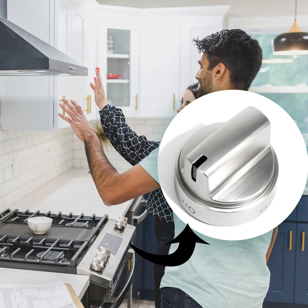 Brand New For GE Gas Range Stove Stainless Steel Control Knob WB03X24818