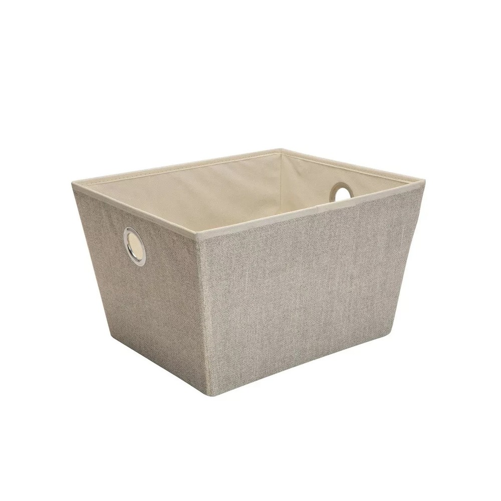 Large Brown Grommet Storage Bin - 39L Capacity, Fits 13