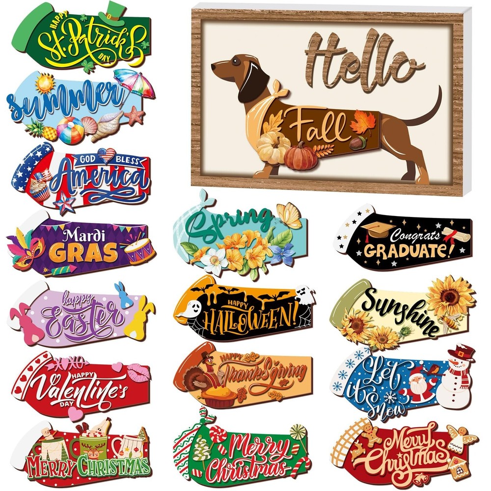 Dachshund Seasonal Interchangeable Table Decor Dachshund Interchangeable Seas...-image