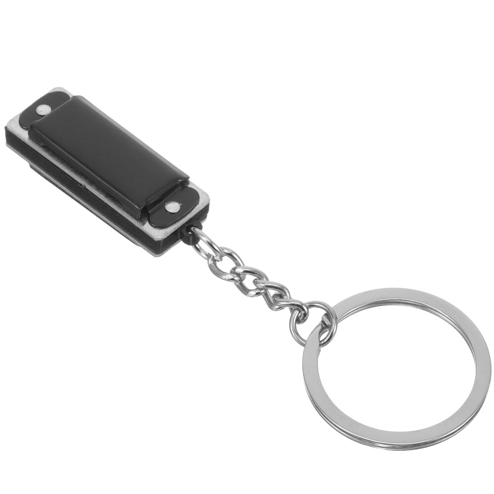 Harmonica Pendant Key Chain Mini Metal Harmonica Pendant Bag Hanging Key Ring