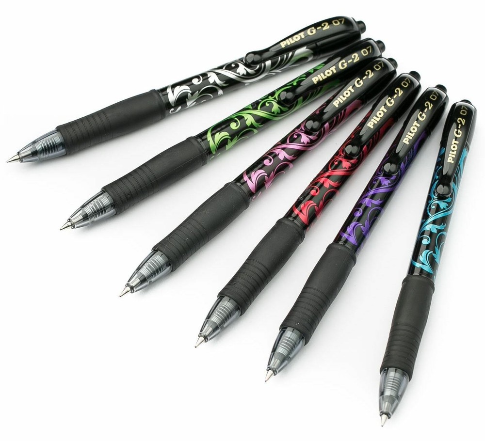 Pilot G2 07 Victoria RT Floral Gel Ink 0.7 Rollerball Pen - ALL Colours