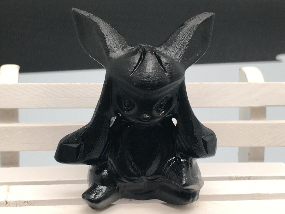 1pc Hand-Carved Natural Obsidian Quartz Elves for Reiki Healing Energy