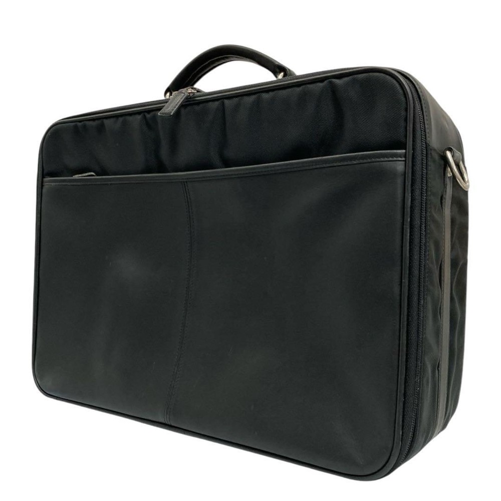 Coach Premium Black Leather & Nylon Business Bag for Travel & Commuting  