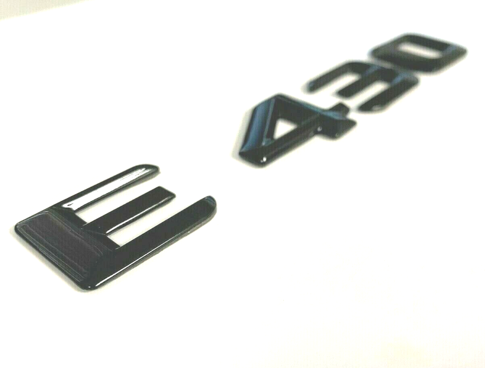 BLACK E430 FOR MERCEDES REAR TRUNK EMBLEM BADGE NAMEPLATE DECAL LETTER NUMBER