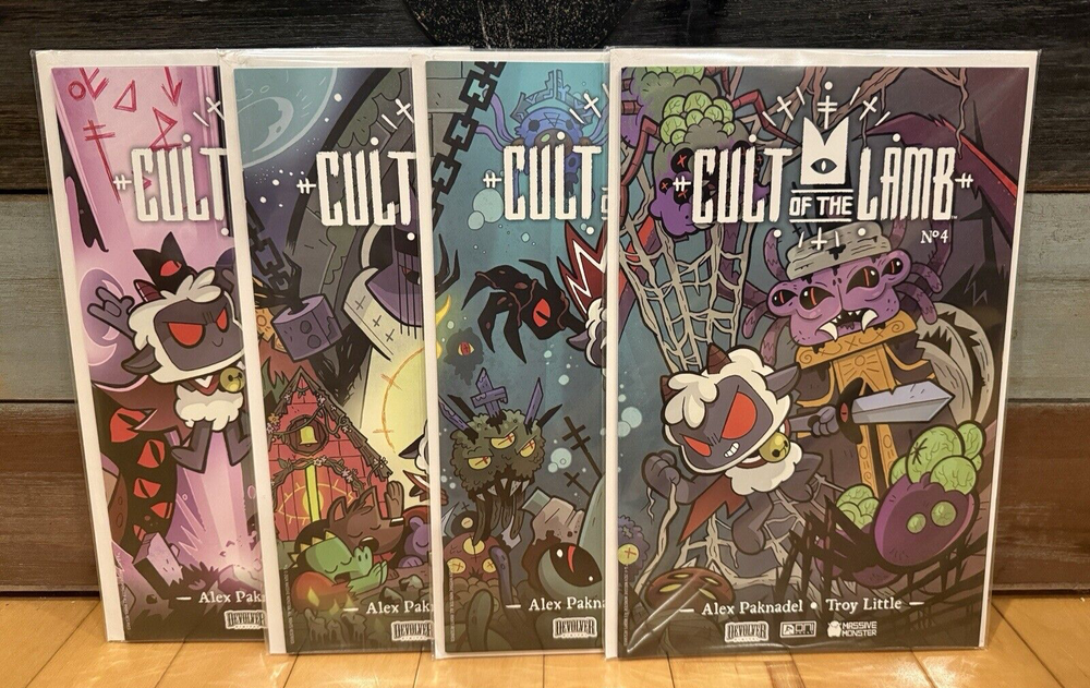Oni Kickstarter Exclusive Cult of the Lamb #1-4 Interlocking Cardstock Cover Set