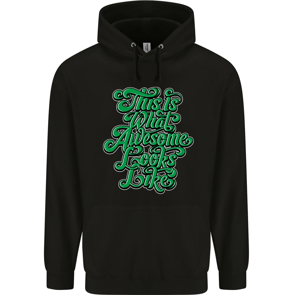 This Is What Awesome Looks Like Funny Mens 80% Cotton Hoodie