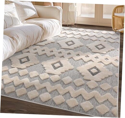 Bellagio Chiara Tribal Moroccan Grey Flat-Weave 5'3