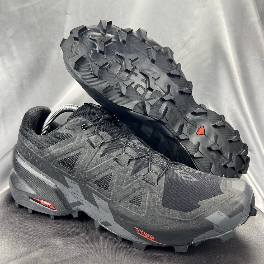 Salomon Speedcross 6 Sneakers Men’s 10 Black/Black/Phantom 417379 Trail Running