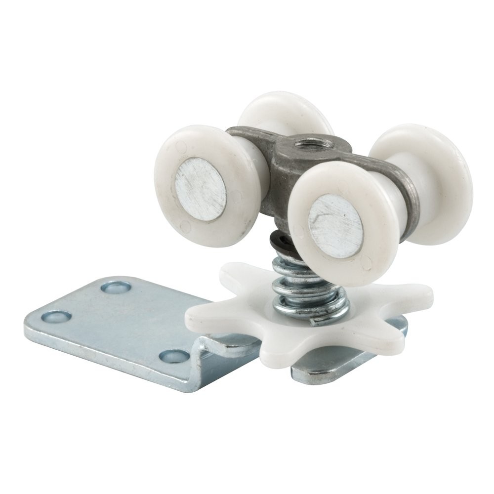 Nylon and Steel Pocket Door Roller Assembly with 4 Wheels for Smooth Sliding