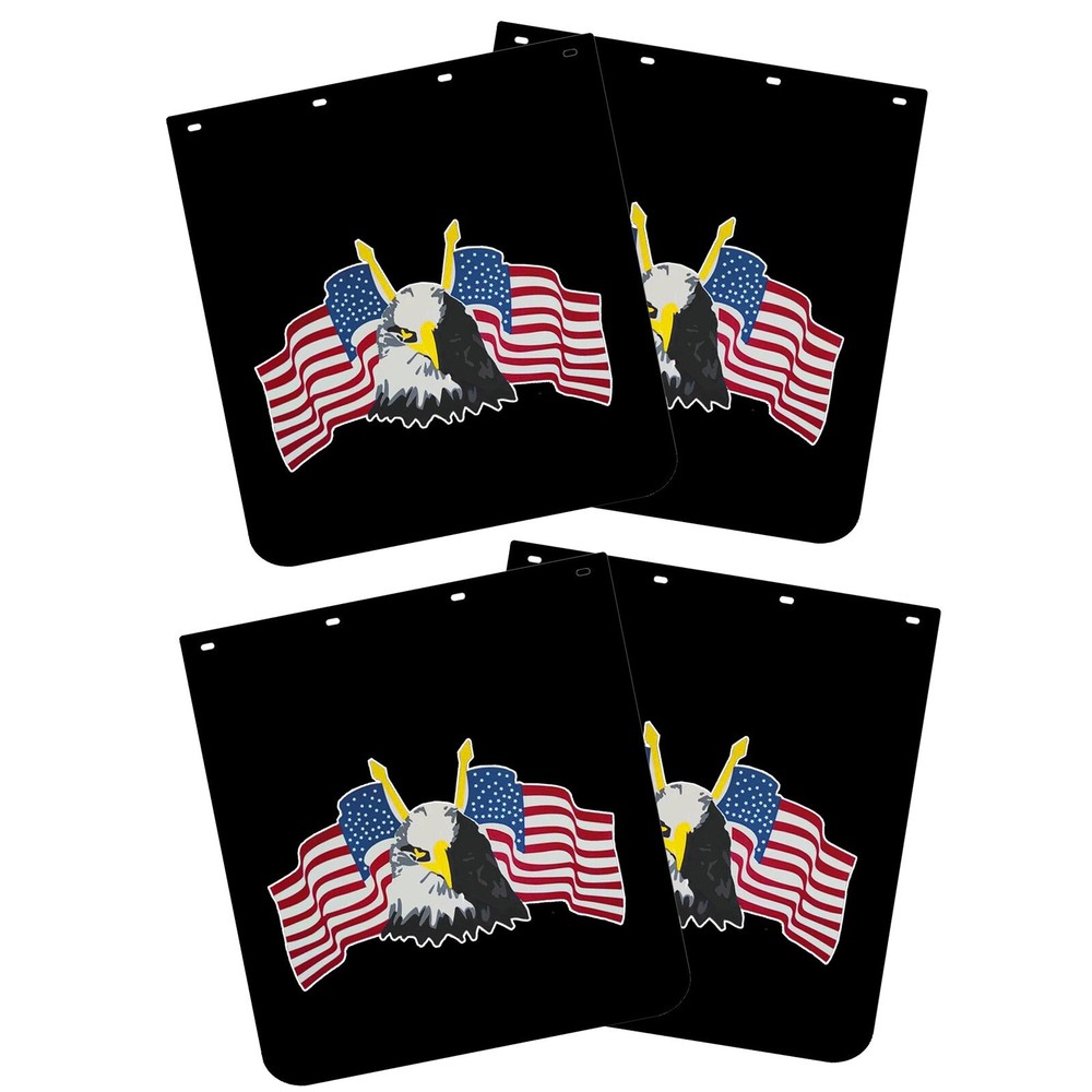 Heavy-Duty 24x24 Mud Flaps for Semi Trucks & Trailers Set of 4 3/16