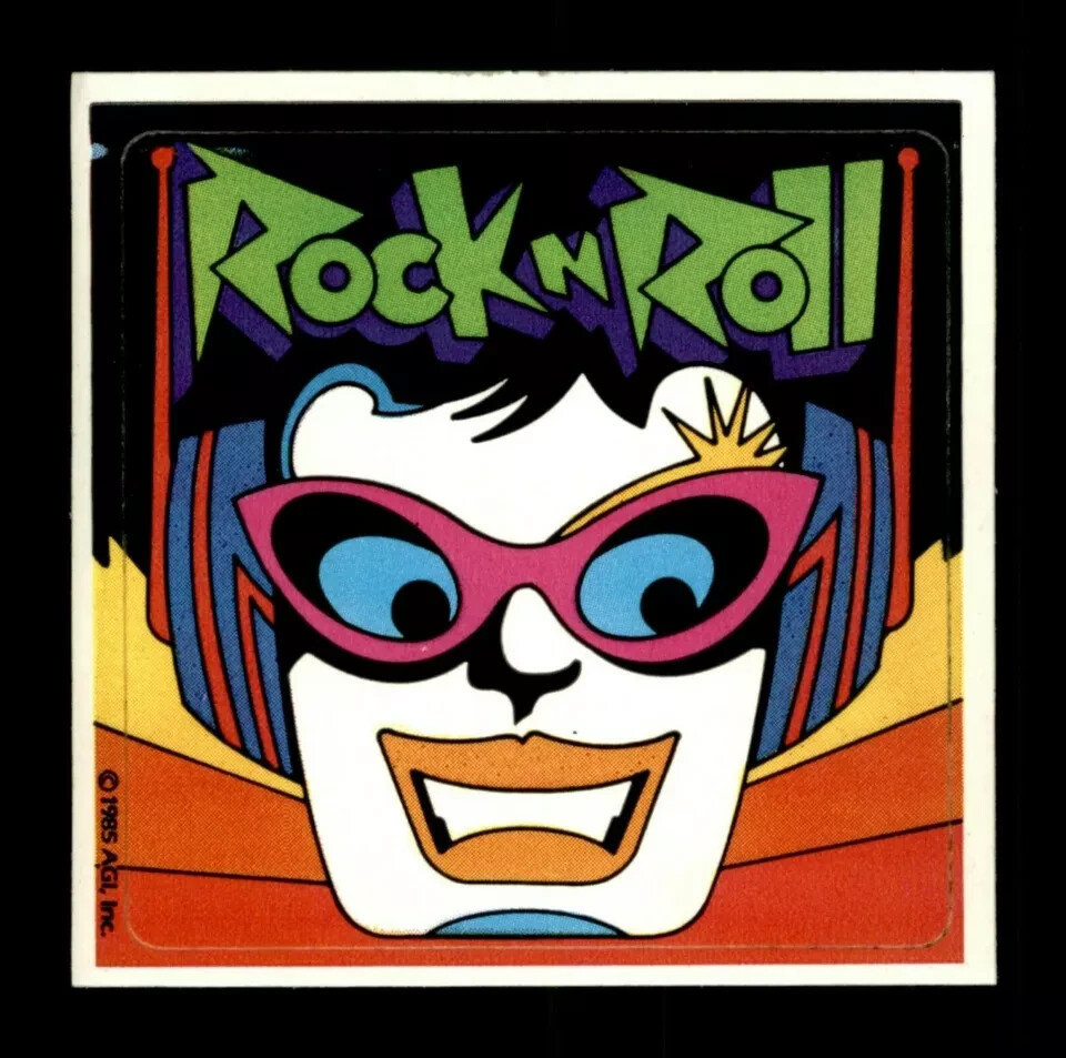 1985 AGI Rock Star Concert Cards Stickers Rock n Roll