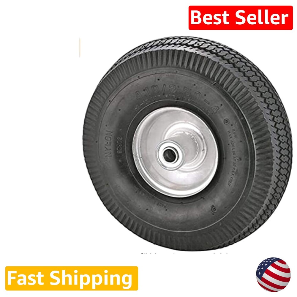 Heavy-Duty Replacement Tire with Sawtooth Tread for Utility Carts - 2.25” Off...