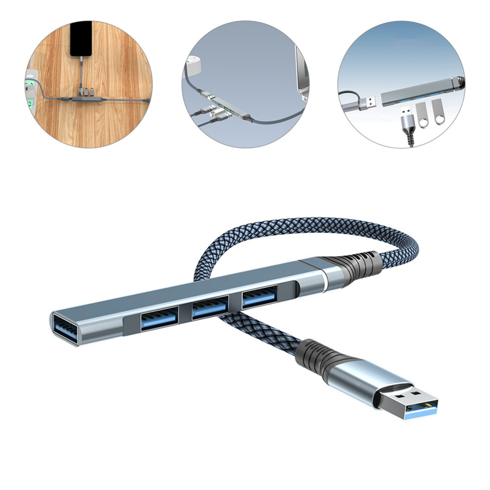 Ultra-Slim USB Splitter Expander for Laptop with Multiple Ports