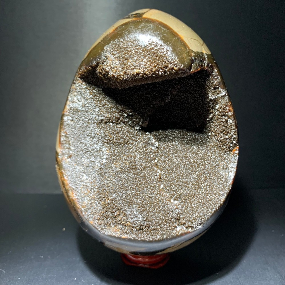 1238g  RARE  Turtle Back Stone Egg Shape Dragon Crystal Crack Gem Reiki