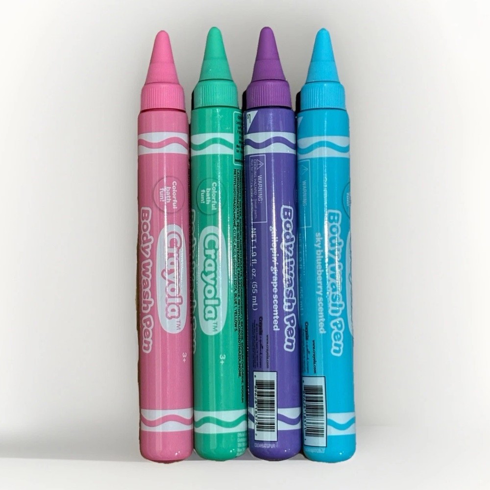 Crayola 4-Pack Kids Bath Body Wash Pens Soap Markers Gift Set