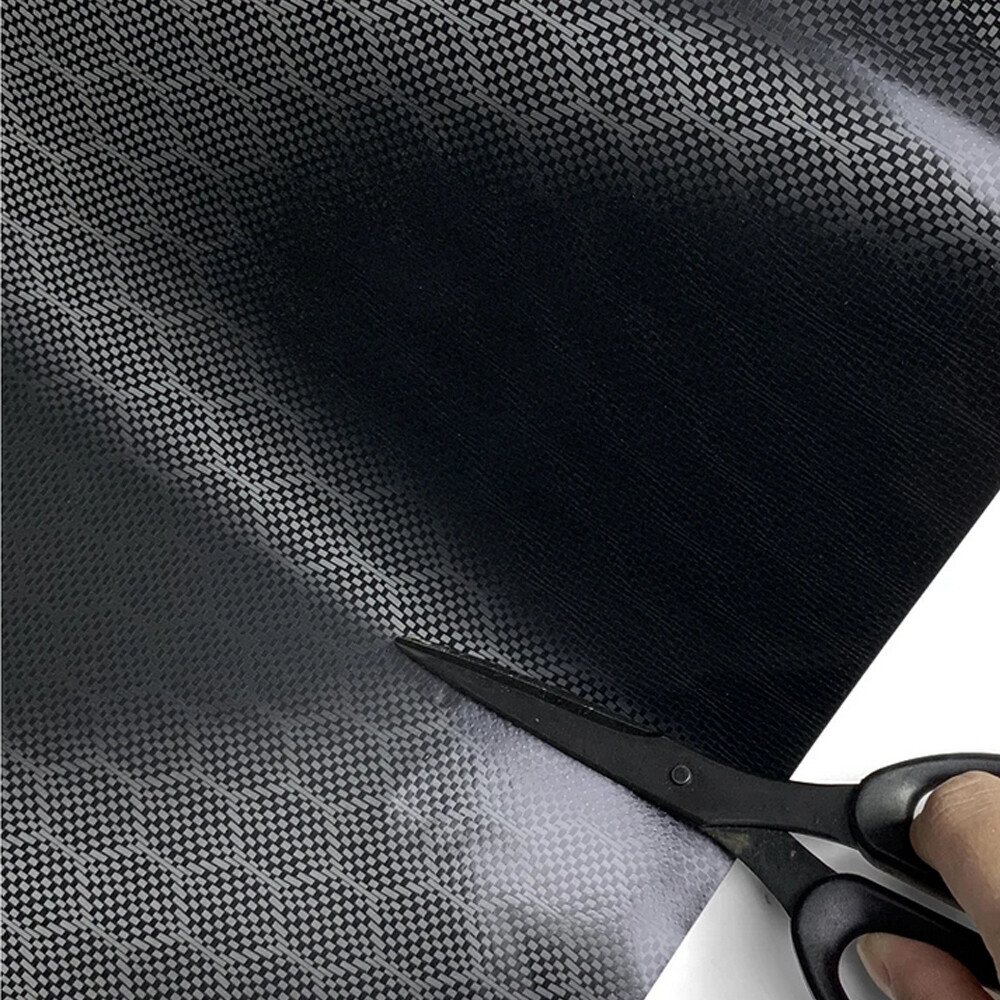 Diamond Forged Carbon Fiber Black Vinyl Car Wrap Decal Sticker Change Color Film