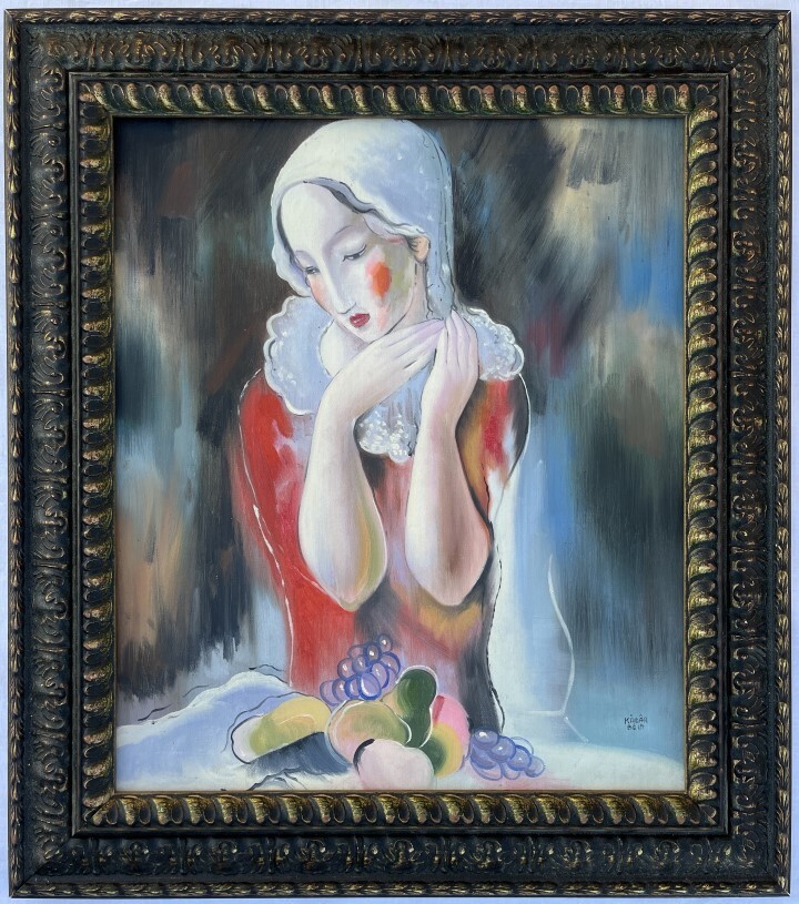 Bella Kadar 1877-1856 Oil On Canva in the style of painting Hand signed Framed