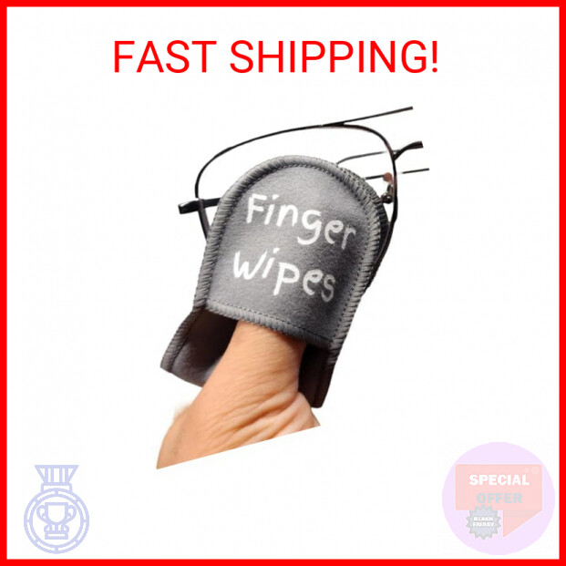 6pcs Microfiber Eye Glasses Cleaner Wipes with Pockets for Fingers - Glasses Wip